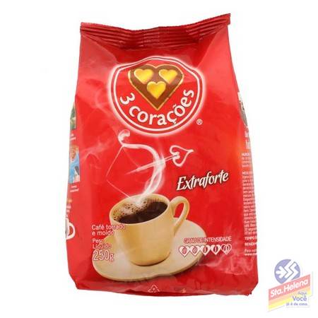 CAFE 3 CORACOES EXTRA FORTE PTE 250G