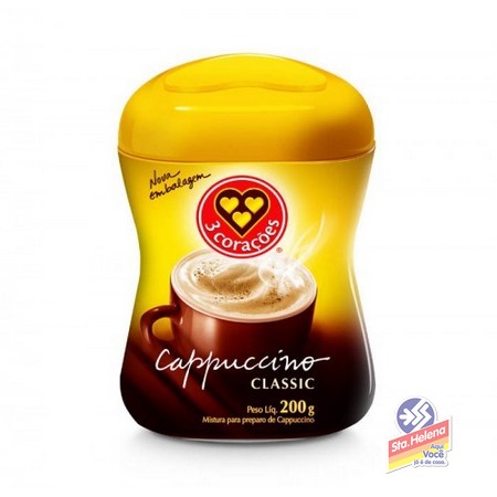 CAPPUCCINO 3 CORACOES CLASSIC POTE 200G