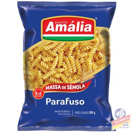 MASSA S AMALIA SEMOLA PARAFUSO 500G