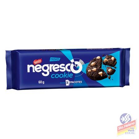 BISC COOKIE NEGRESCO CHOCOLATE GOTAS BAUNILHA  60G