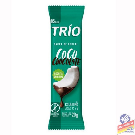 BARRA CEREAL TRIO COCO CHOC 20G