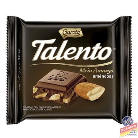 CHOCOLATE TALENTO MEIO AMARGO 25G
