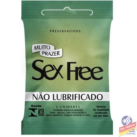 PRESERVATIVO SEX FREE NAO LUBRIFICADO C 3UND