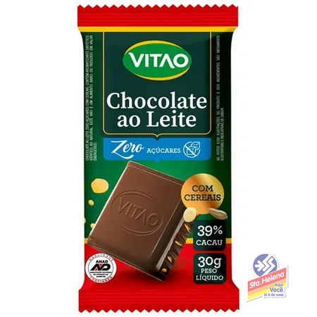 CHOCOLATE VITAO AO LEITE CER ZERO ACUC 30G