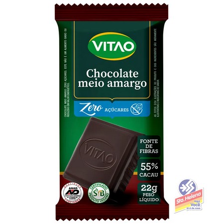 CHOCOLATE VITAO MEIO AMARGO ZERO ACUC 22G