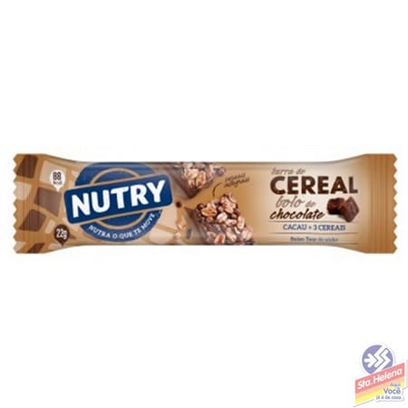 BARRA CEREAL NUTRY BOLO CHOCOLATE 22G