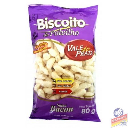 BISCOITO VALE DO PRATA POLVILHO BACON 80G