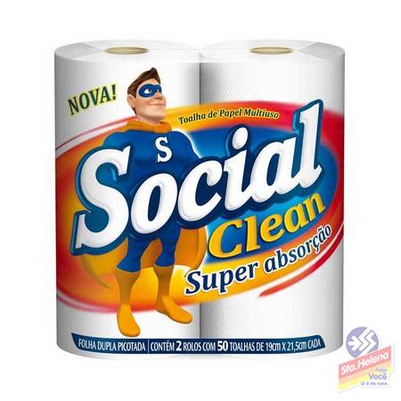 TOALHA PAPEL SOCIAL CLEAN C 2UND