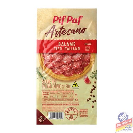 SALAME PIF PAF TIPO ITAL ARTESANO FAT90G