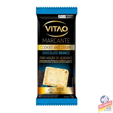 CHOCOLATE VITAO BRANCO COOKIES CREAM ZERO 70G
