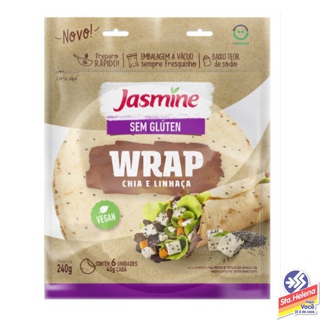 WRAP JASMINE SEM GLUTEN CHIA E LINHACA240G