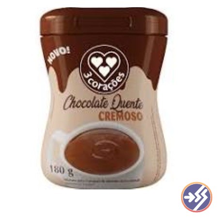 CHOCOLATE QUENTE PO 3 CORACOES POTE 180G