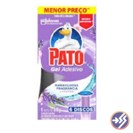 PATO GEL ADESIVO REFIL LAVANDA  6 DISCOS