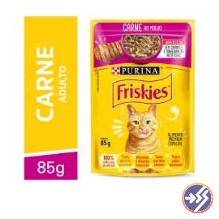 ALIMENTO GATOS FRISKIES CARNE AO MOLHO 85G