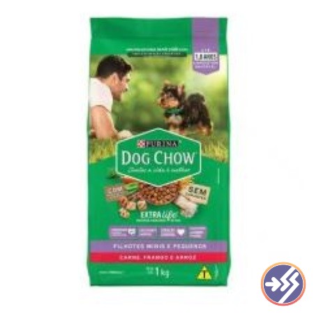 ALIMENTO CAES DOG CHOW FILHOTES RACAS PEQUENAS 1KG