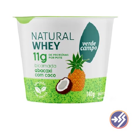 IOGURTE VERDE CAMPO WHEY 11 ABACAXI COCO 140G