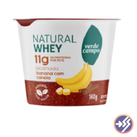 IOGURTE VERDE CAMPO WHEY 11 BANANA CANELA 140G