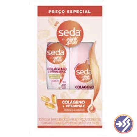 SHAMPOO SEDA COLAGENO E VITAMINA 300ML CONDICIONADOR 190ML